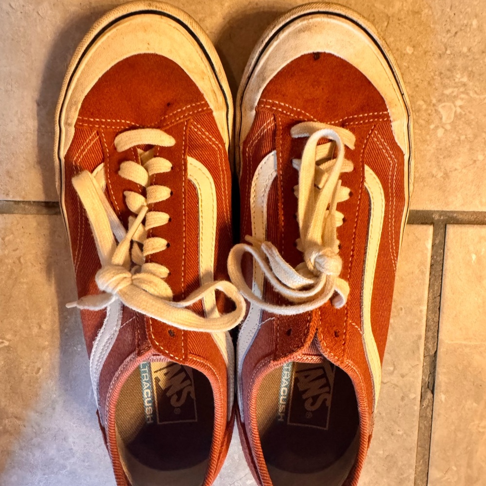 Vans Burnt Orange and Cream Sneakers